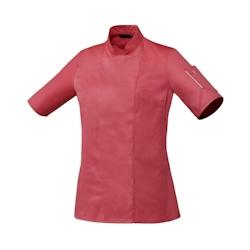 Veste de cuisine femme manches courtes  Unera polycoton framboise T.XL Robur - XL polyester 3609120550067_0