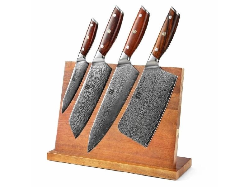 XinZuo - Set de couteaux Damas 5 pièces - Série B27 Yi - multicolore multi-matériau B27-H4_0