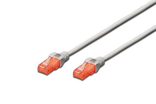 DIGITUS 0.5m Cat6 U/UTP - Câble réseau RJ-45 - 5m - Gris_0
