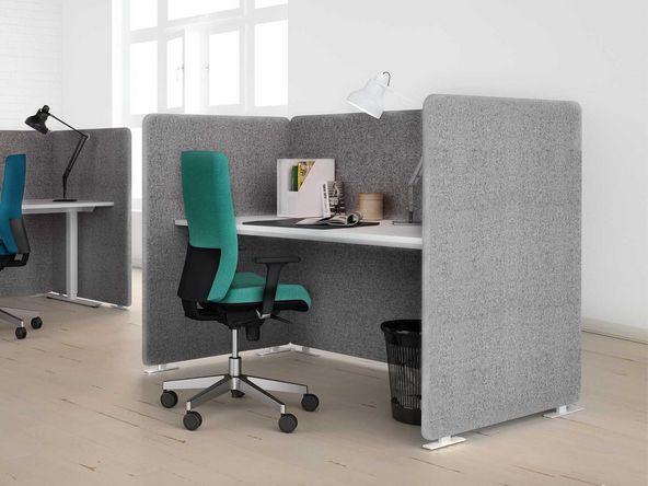 Espace de travail individuel acoustique pour open-space en tissu pas cher_0