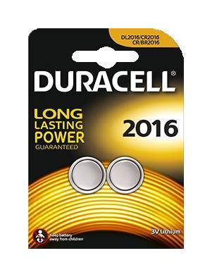 Blister 2 piles lithium bouton Duracell 2016 - 3.0V - énergie longue durée_0