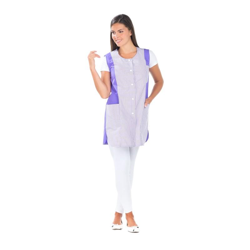 Blouse de travail Nadia - 3/4 sans manche - 4 poches - 85 cm de longueur_0