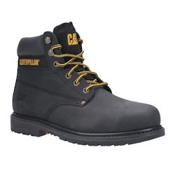 Chaussures hautes de sécurité S3 Caterpillar POWERPLANT - Nubuck noir - T.45 - Embout acier - Semelle antiperforation_0
