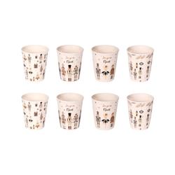 Coffret de 8 tasses Nutcracker 11 cl -  Décoré Rond Porcelaine Table Passion 6x6 cm - multicolore porcelaine 3106232313387_0