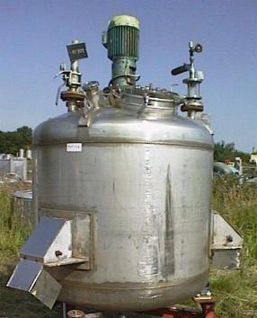 Cuve simple enveloppe 1500 litres inox d'occasion avec moteur CEM et homogénéisateur_0