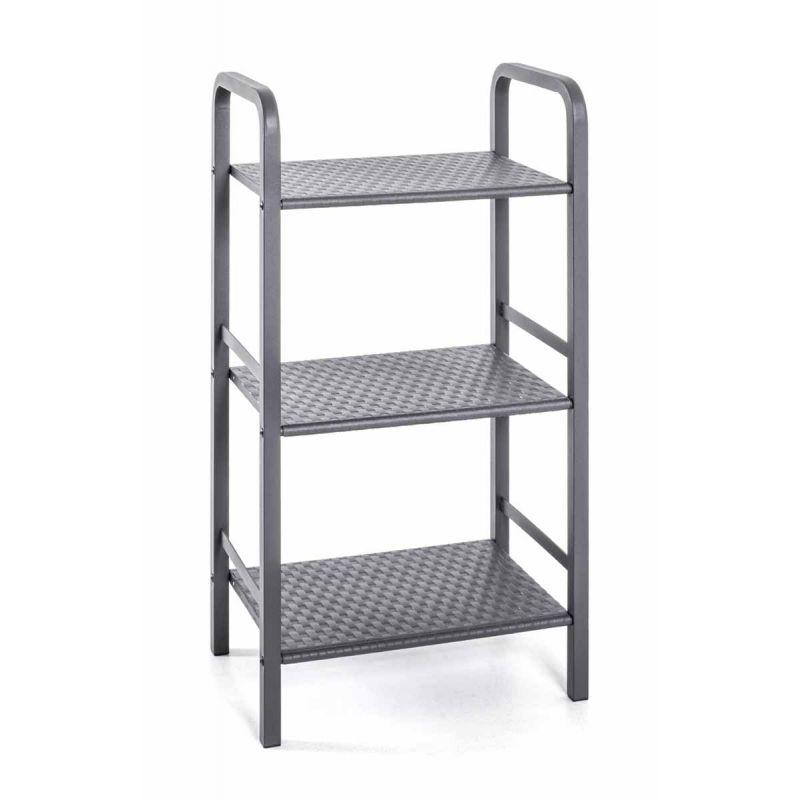 Étagère design 3 niveaux Melo 81 cm en acier et métal - Gris - Paris Prix_0