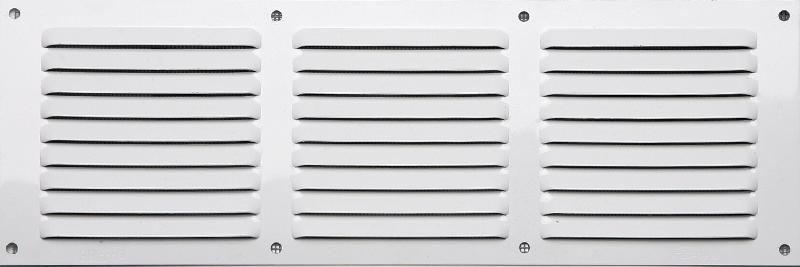 Grille d'aération aluminium laqué - dimensions 10 x 30 cm - usage intérieur et extérieur - passage d'air 66 cm²_0
