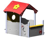 Maisonnette inox Maali01 - Structures de jeux à thèmes - CREA Équipements - Pour enfants de 1 à 8 ans - Capacité 8 enfants_0