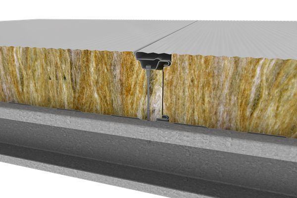 Panneau sandwich en laine de roche pour bardage, façades - PFO_0