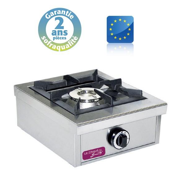 Réchaud gaz professionnel - 1 feu - 6500 W - Compact tout inox - Modèle 27016AC_0
