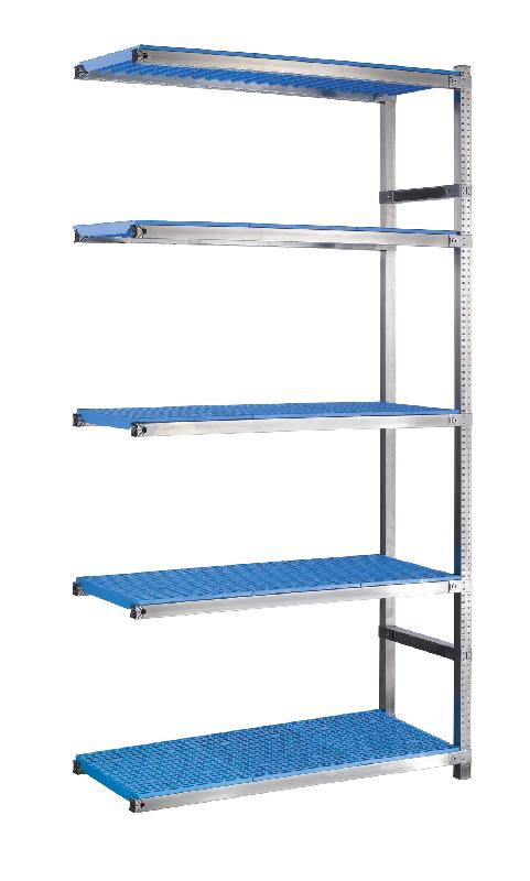 Rayonnage alimentaire storinox 5 tablettes coloris bleu suivant_0