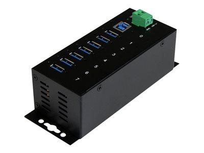 STARTECH.COM HUB USB 3.0 À 7 PORTS - 5GBPS - HUB USB-A INDUSTRIEL EN MÉTAL AVEC PROTECTION ESD ET PROTECTION CONTRE LES SURTENSIONS DE 350W - MONTAGE SUR RAIL DIN, MURAL OU SUR BUREAU - HUB D'EXTENSION USB CONFORME TAA