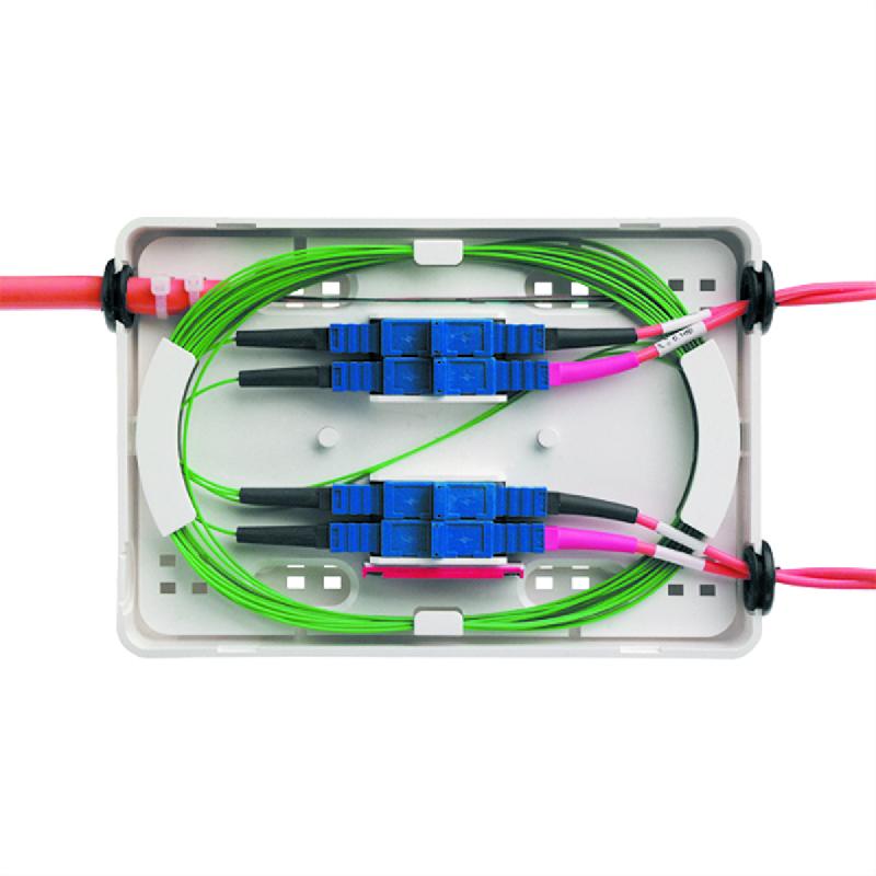 TELEGÄRTNER Micro boîtier d'épissure FO, avec plaque d'adaptation, protection d'épissure, accessoires_0