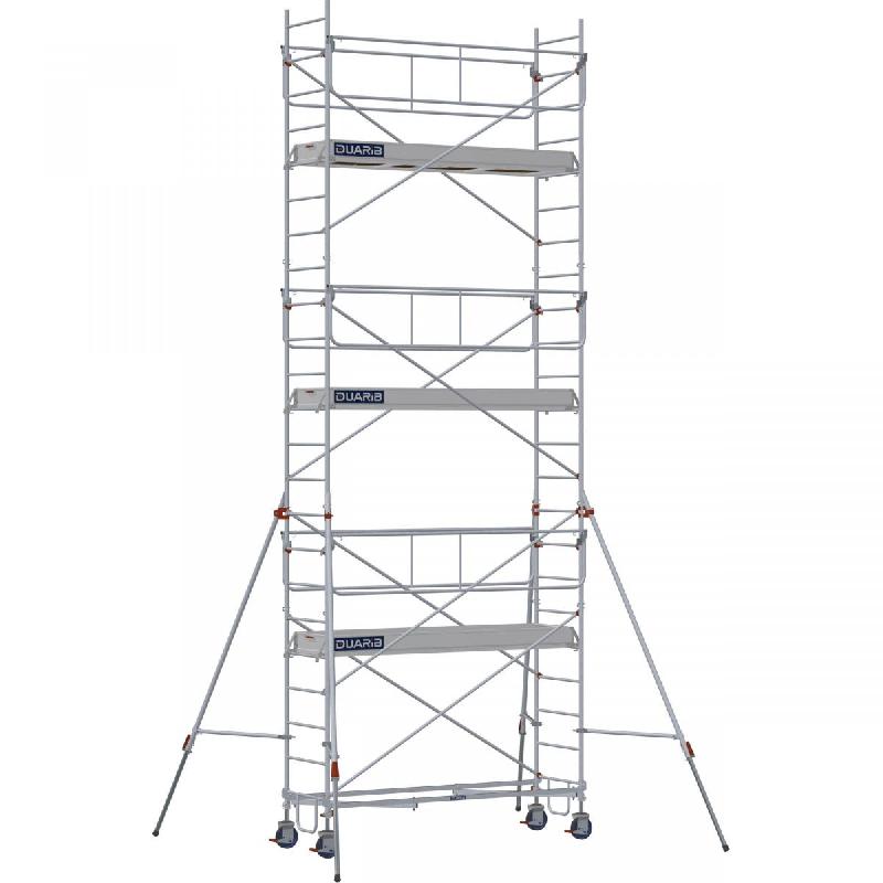 Échafaudage roulant acier ROLLSTAR 254 - Hauteur de travail 9,10 m - DUARIB - Réf. 8325072_0