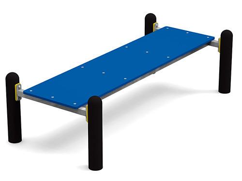 Banc abdominal simple - acier peint - norme EN 16630 et EN 1176 - dimensions 1,66 x 0,76 x 0,11 m_0