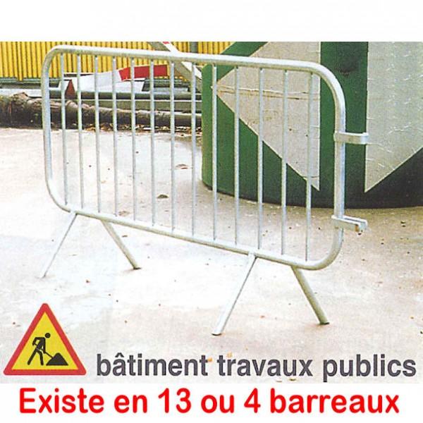 Barrière de police - Bords arrondis 4 barreaux_0