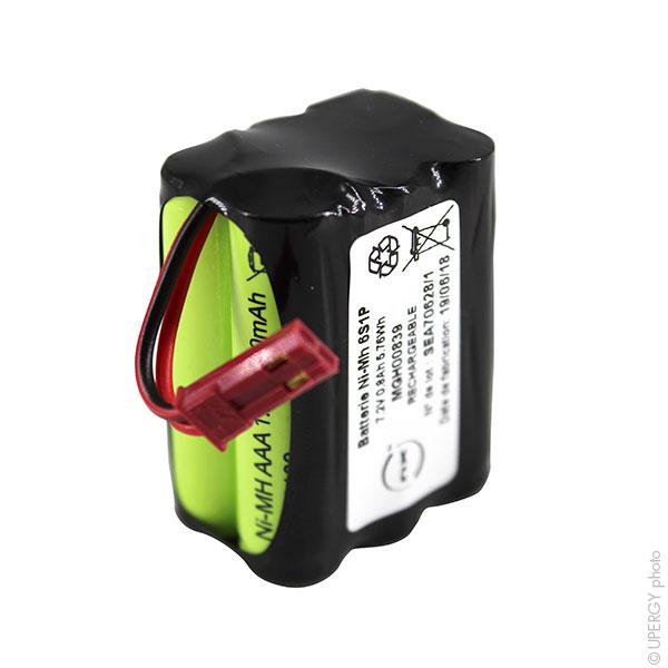 BATTERIE NIMH 6X  AAA  6S1P ST2 7.2V 800MAH JST_0