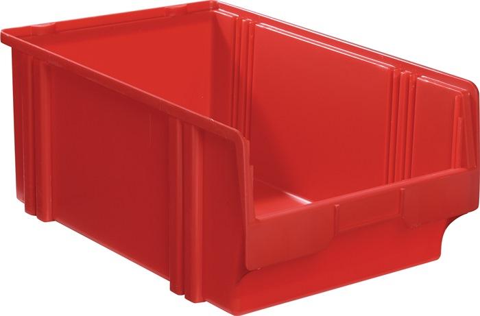 Boîte de rangement à ouverture frontale - LK L500/450 x l300 x H200 mm - Polystyrène résistant - Rouge - LA-KA-PE_0