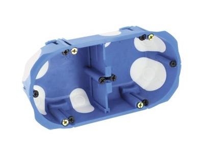 Boîtier de dérivation - Applique double No Air BLM - 2 postes - Plastique - Bleu et Blanc_0