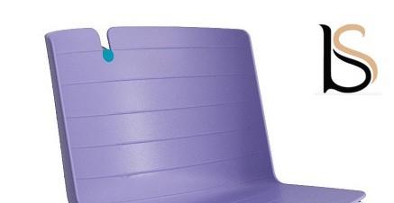 Chaise de conférence Mork avec pied chromé. - Lilas_1