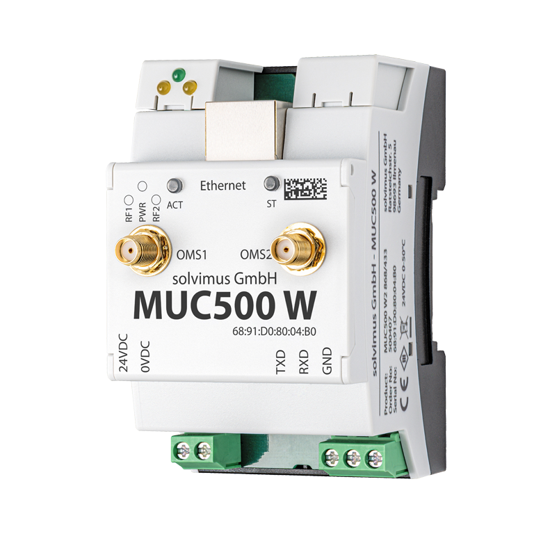 Concentrateur de données puissant pour grandes installations de comptage wM-Bus - MUC500 W1 / MUC500 W2_0