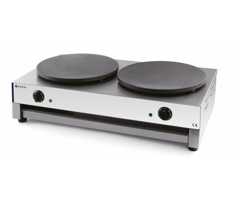 Crêpière double électrique professionnelle - Hendi HE212011 - 2 plaques 400mm - 2x 3kW/230V_0