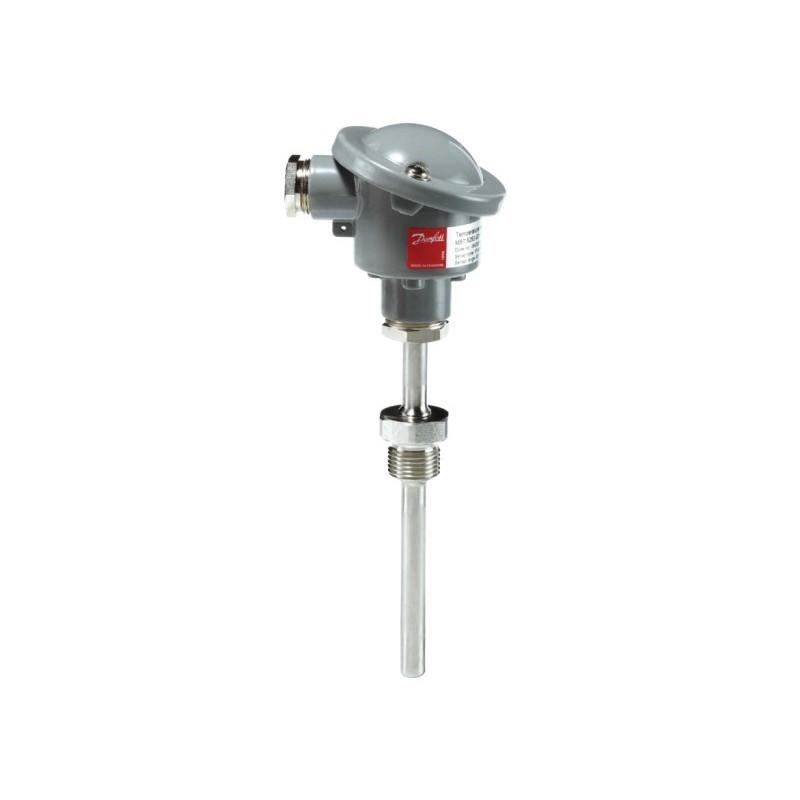 DAS084Z8210 - Sonde Pt100 type MBT 5252 avec tête de raccordement et raccord à visser sous extension - Danfoss_0