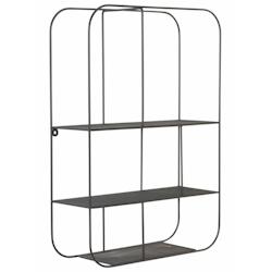 Décoshop26 - Étagère murale en forme rectangle avec 3 étagères en métal noir chic et pratique ETA05036 - noir 3000515269609_0