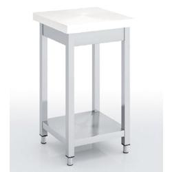 ERATOS Billot sur pied - Polyéthylène blanc épaisseur 100 mm - 500x500x850 mm - PC50-100_0