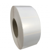 Étiquettes vierges 60x45mm - papier polypro brillant satiné - bobine de 2500 étiquettes échenillée_0