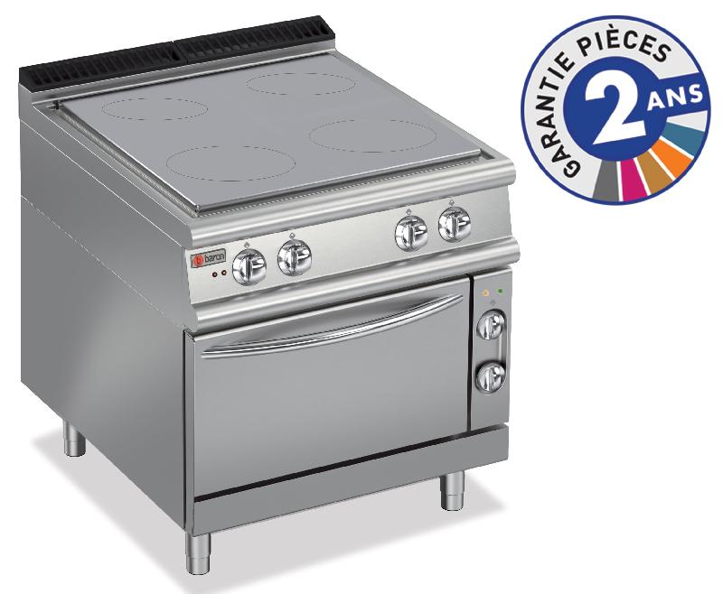 Fourneau - plaque monobloc en fonte 4 zones de 2,5 kW sur four électrique inox - Gamme 700 - Baron 70TPFEE800_0