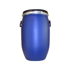 Fût ouverture totale 60l avec couvercle cerclage métallique - BLEU - bleu 3700242109147_0