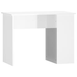 Helloshop26 - Bureau table poste de travail meuble d'ordinateur informatique étude brillant 100 x 55 x 75 cm bois d'ingénierie blanc 02_0023537 - 30_0