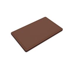 METRO Professional Planche à découper, GN 1/1, polyéthylène haute densité (PEHD), 53 x 32.5 x 2 cm, avec rigole, marron - marron plastique 433723_0
