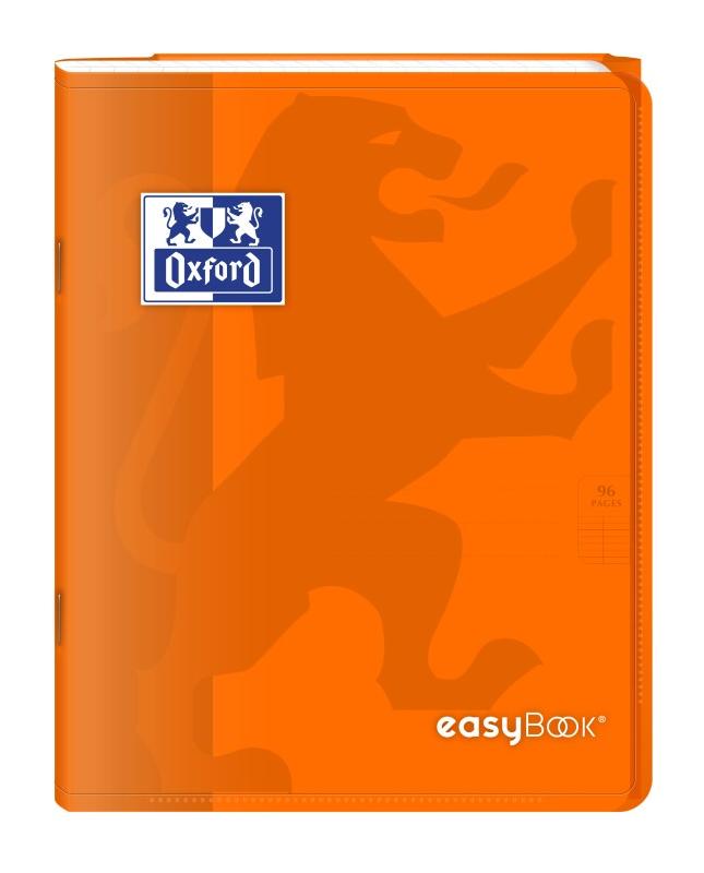 Oxford Lot de 10 Cahier EasyBook piqué 17x22, 96p./48 feuilles 90g/m², Séyès, coloris orange - 3020120119489_0