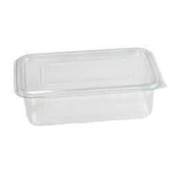 Packnwood FHC - 300Pcs - Barquette plastique PET rectangulaire transparente avec couvercle attaché - 230x175x70mm 1850ml - transparent plastique 210B_0