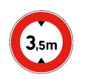 Panneau accès interdit aux véhicules de 3.5 m - B12_0
