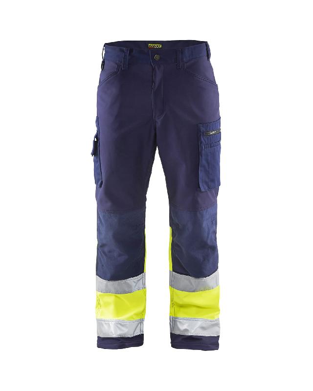 Pantalon 1562 Softshell haute visibilité - Blaklader - Stretch, respirant, imperméable et coupe-vent - Certifié EN ISO 20471 classe 1_0