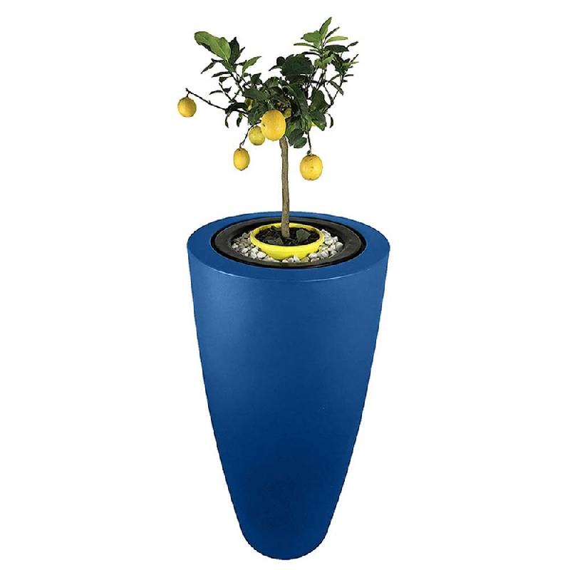 PLAST'UP ROTOMOULAGE Pot de fleurs conique delight 200l - BLEU - bleu 0750122556182_0