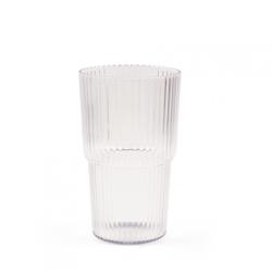 Plastorex - Gobelet 55 CL strié en copolyester, L.8.5*l.8.5*h.14.5 cm, 231315 - transparent 231315_0