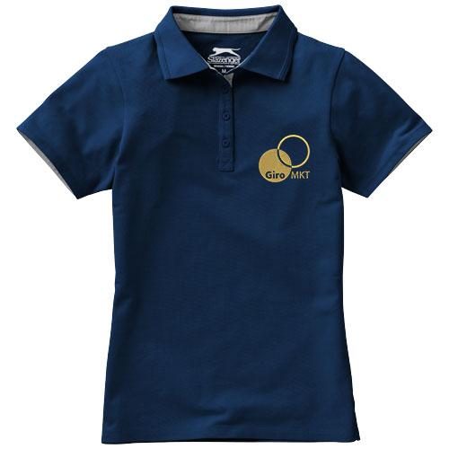 Polo femme Hacker 33097494 - col côte en tricot plat - maille piquée 100% coton 220 g/m²_0