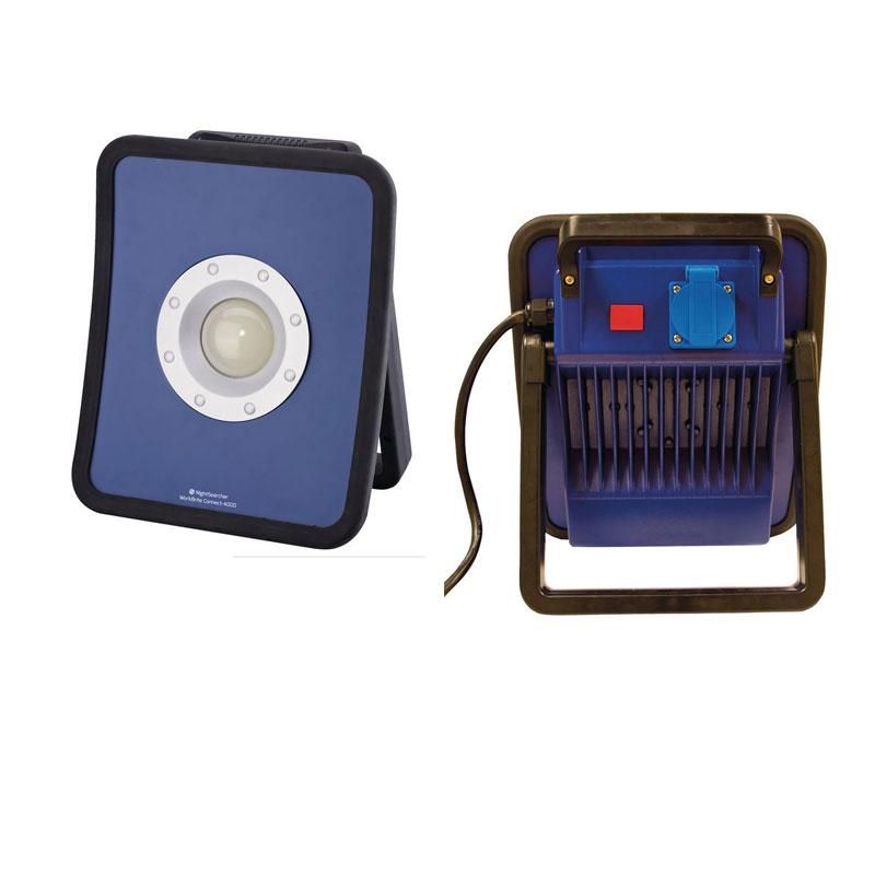 Projecteur de chantier Nightsearcher Workbrite Connect - 4000 lumens - 220-240V - avec prise de sortie et câble 5m_0