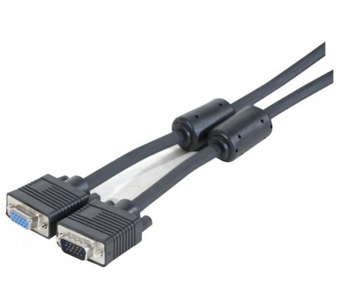 Rallonge SVGA standard - 10m - HD15pin - 2 ferrites anti-interférences - 1920x1200_0