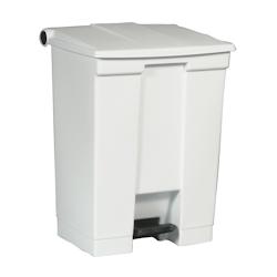 Rubbermaid - Collecteur de déchets à pédale 68L, plastique durable blanc - Fermeture silencieuse et hygiénique_0