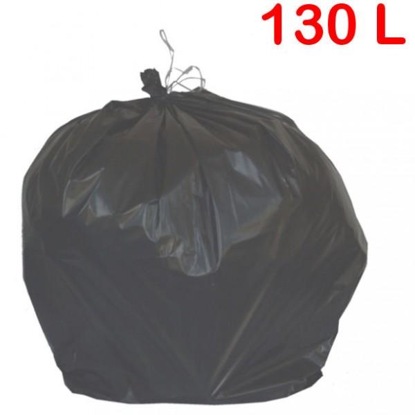 Sac poubelle professionnel Rolléco - déchets standards 130L - matière vierge, forte épaisseur_0