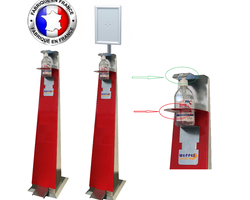 Station gel hydroalcoolique à pédale STAGEL - hygiénique et sans contact pour établissements divers_0