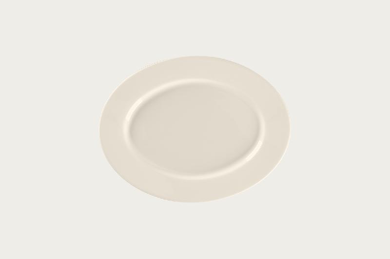PLAT OVALE IVOIRE PORCELAINE 25,5 CM FEDRA RAK