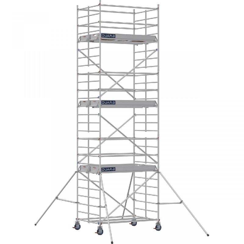 Échafaudage roulant aluminium DOCKER 150 version lisses - Hauteur de travail : 7,90 m - DUARIB - 7220060_0