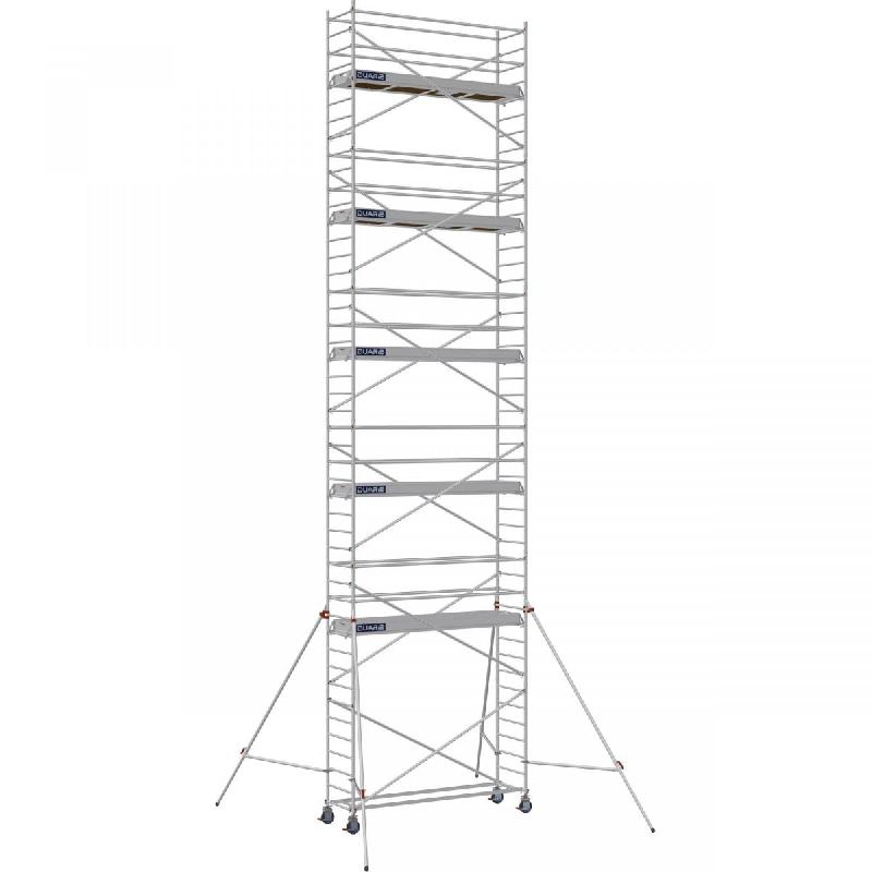 Échafaudage roulant aluminium DOCKER 85 version lisses - Hauteur de travail : 12,90 m - DUARIB - 7130110_0