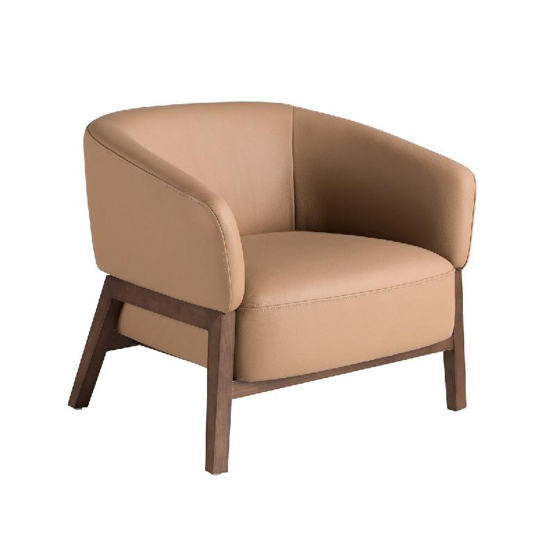 AC ANGEL CERDA Angel Cerdá Fauteuil en cuir marron 5189C 84 x 76 x 72 - marron fourrure 8435631043980_0